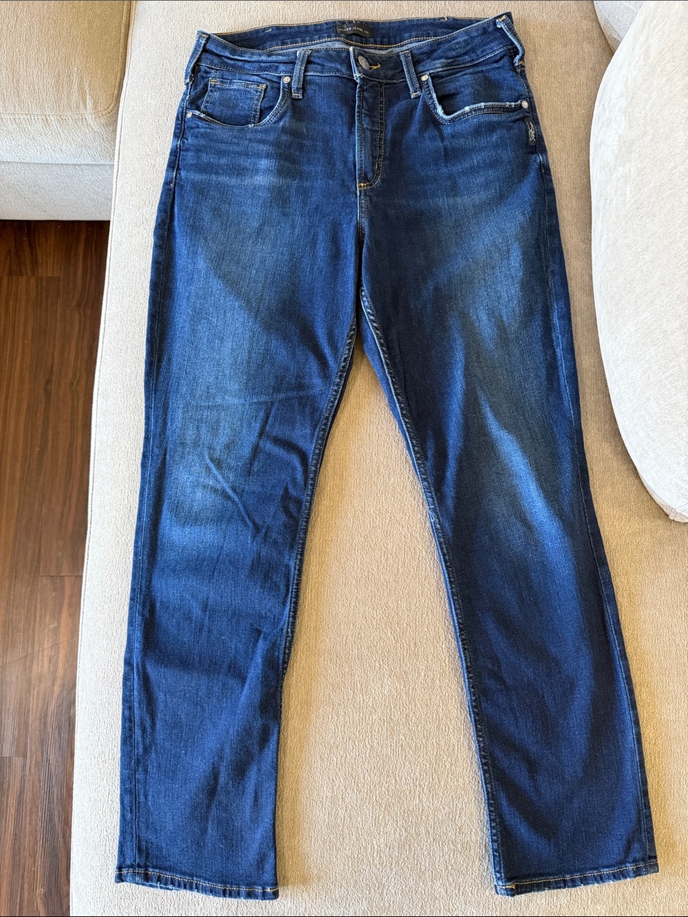 Silver Jeans Dark Blue Straight-Leg Women's Jeans